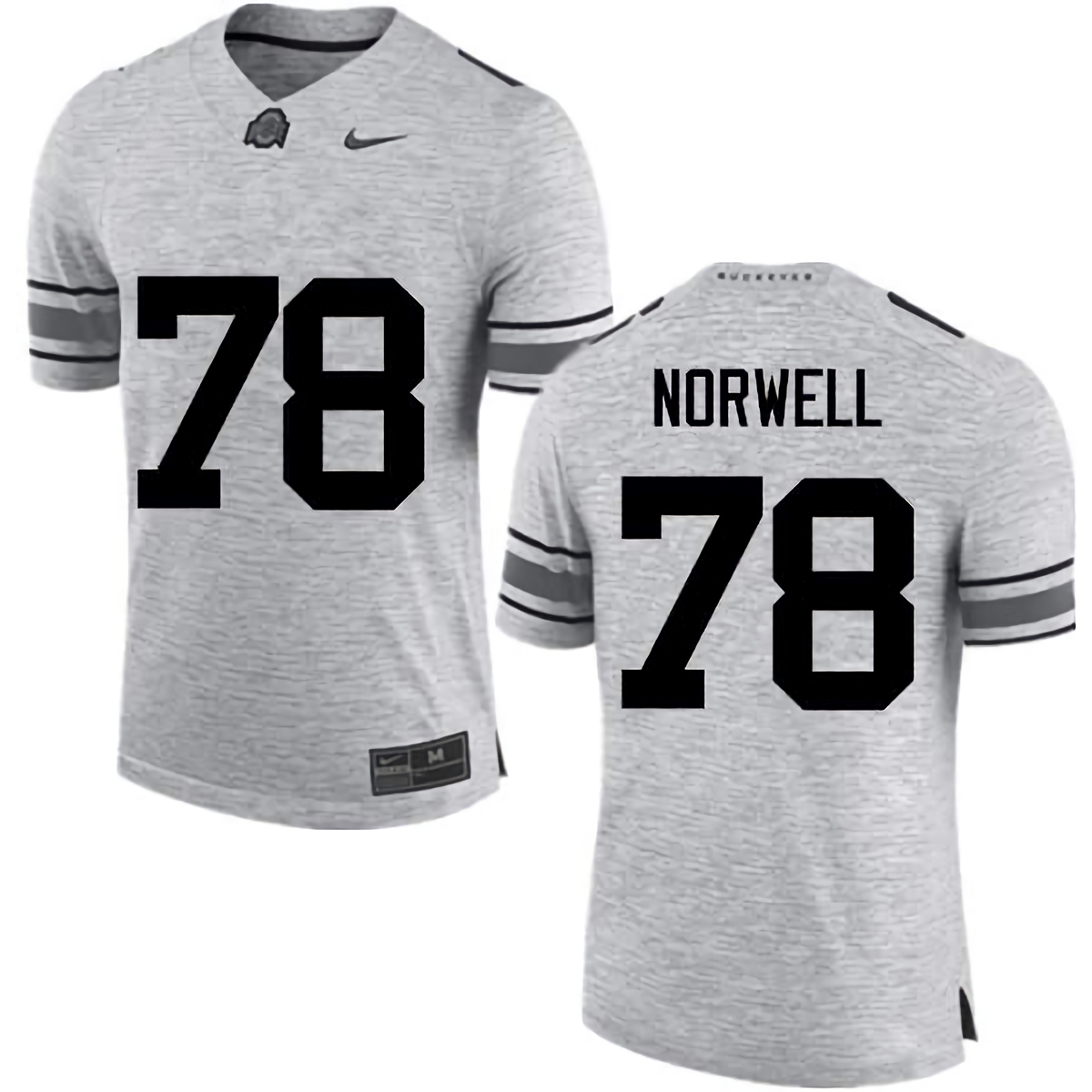 Andrew Norwell Ohio State Buckeyes Men's NCAA #78 Nike Gray College Stitched Football Jersey MHK4156JM